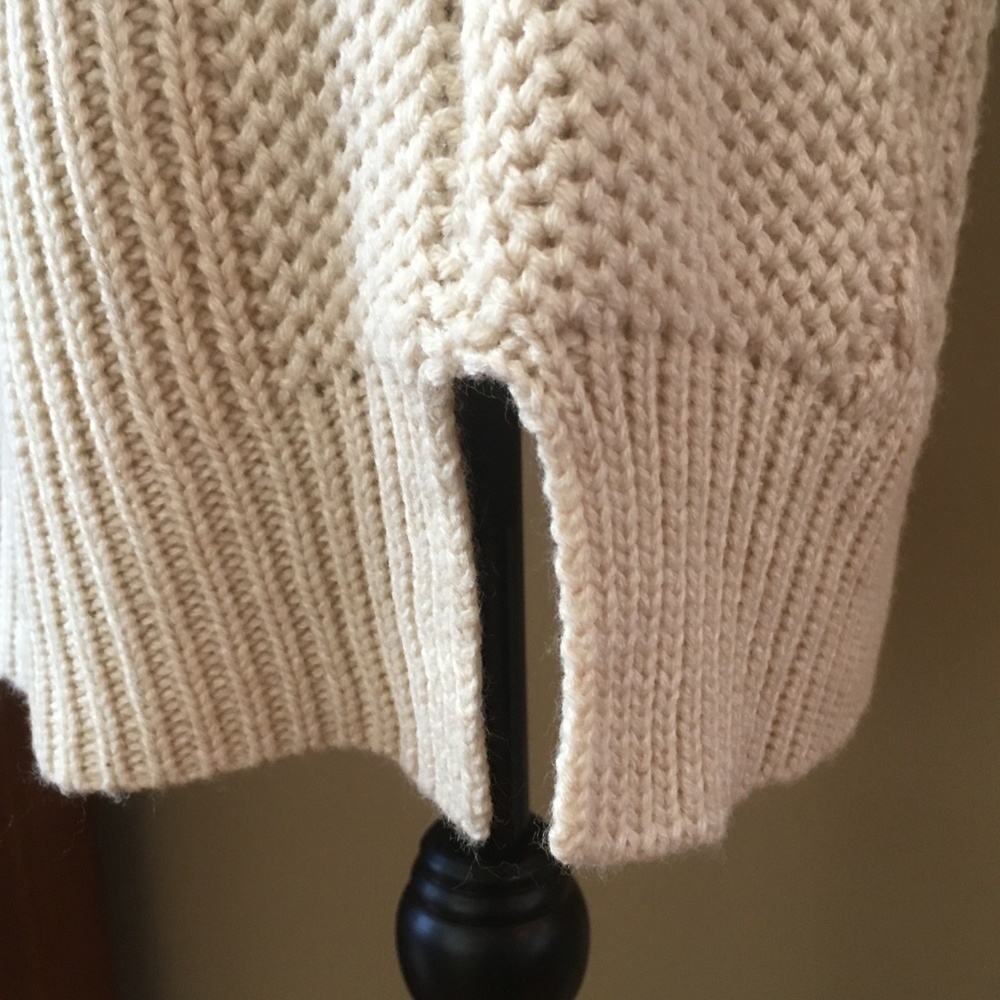 Pink Rose Cable Knit Sweater Dress Cream Womens S - Picture 7 of 8